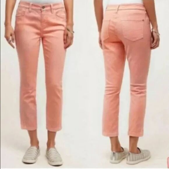 Pilcro and the Letterpress STET Fit Straight Cropped Peach Jeans Size 28 - Picture 1 of 8